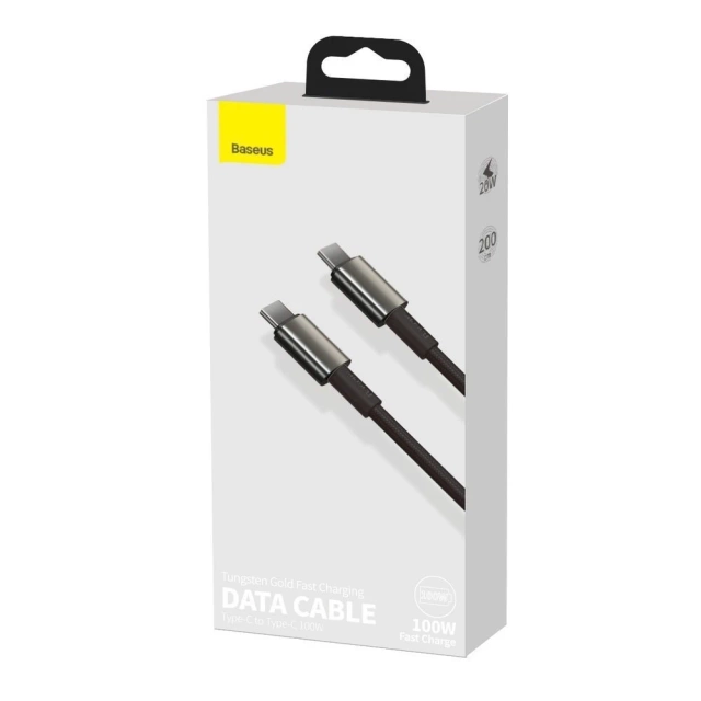 Baseus kabel USB Typ C - USB Typ C szybkie ładowanie Power Delivery Quick Charge 100 W 5A 2m czarny (CATWJ-A01)