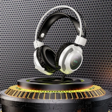 Słuchawki Gamingowe Hoco W110 RGB USB + Jack 3,5 mm Białe