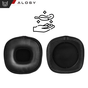 2x Ersatz-Ohrpolster für MARSHALL MAJOR III 3, Schwarz, mit Abnehmvorrichtung