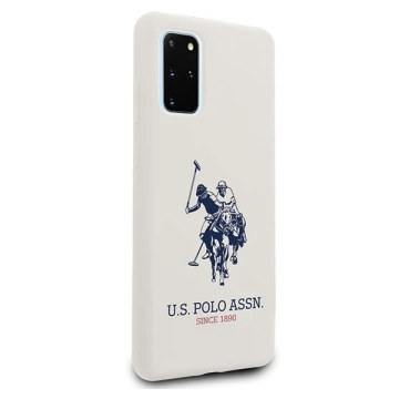 Etui na telefon US Polo Silicone Collection do Samsung Galaxy S20 Plus biały/white