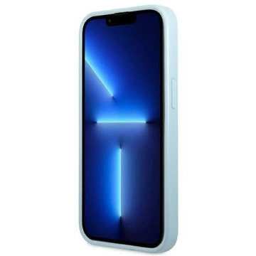 Etui Guess GUHCP13MPS4MB für Apple iPhone 13 6,1" niebieski/blue Hardcase Saffiano 4G Small Metal Logo