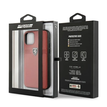 Ferrari iPhone 11 Pro 5.8" Handyhülle rot/rot Hardcase Off Track Leather