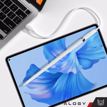 Adapter Alogy Pencil Charger do rysika USB-C Lightning do Apple Pen umożliwiający ładowanie kablem Biały
