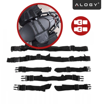 Sakwa Motocyklowa 38–58L – Torba, Kufry boczne, Sakwa na Tylne Siedzenie, Wodoodporna, Twardy Materiał, Regulowana na Motocykl – Alogy RoadPack™ Czarna