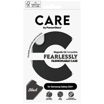 Etui CARE do Samsung Galaxy S25+ by PanzerGlass Fashion Qi MagSafe Czarny