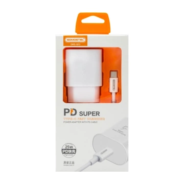 Somostel Ladegerät 25W Power Delivery USB-C Kabel Weiß SMS-Q03