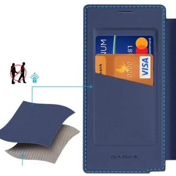 Etui Portfelowe do Samsung Galaxy S25 Ultra Dux Ducis Skin X Pro Niebieskie