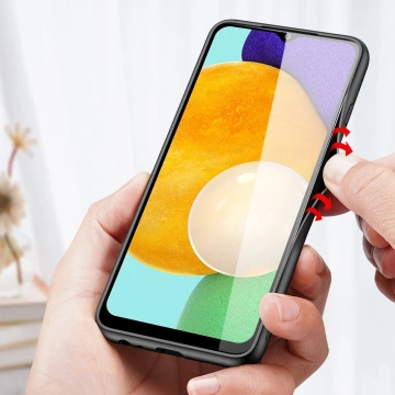 Dux Ducis Fino Hülle Cover mit Nylonmaterial bezogen Samsung Galaxy A03s schwarz