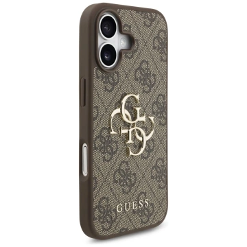 Etui Guess Hardcase 4G Big Metal Logo do iPhone 17, brązowe
