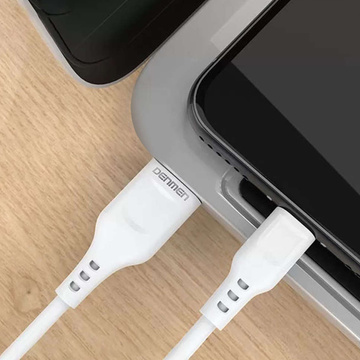  Ładowarka sieciowa USB + kabel USB - Lightning do iPhone 1m szybka 2.4A 12W Denmen Biała