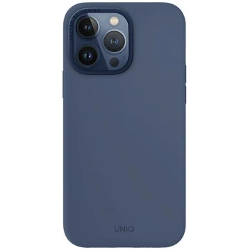 Etui UNIQ Lino Hue do iPhone 15 Pro Max 6.7" Magclick Charging granatowy/navy blue
