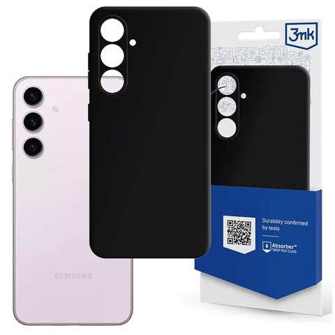 Hülle für Samsung Galaxy S24 3mk Matt Case Cover Schwarz matte Rückseite