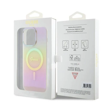 Etui Guess GUHMP15XHITSP do iPhone 15 Pro Max 6.7" różowy/pink hardcase IML Iridescent MagSafe