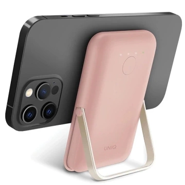 Powerbank UNIQ Hoveo Magnetyczny 5000mAh 20W PD USB-C Różowy