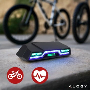 Lampka rowerowa tylna Alogy TrailFlash R6 na tył roweru oświetlenie LED światełko światło tylnie z funkcjami migotania 6 trybów wodoodporna