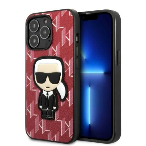 Etui ochronne na telefon Karl Lagerfeld KLHCP13LPMNIKPI do Apple iPhone 13 Pro / 13 6,1" hardcase czerwony/red Monogram Ikonik Patch