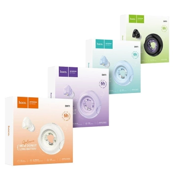 Hoco EW71 Kabellose Bluetooth TWS-Kopfhörer - Lila mit LED