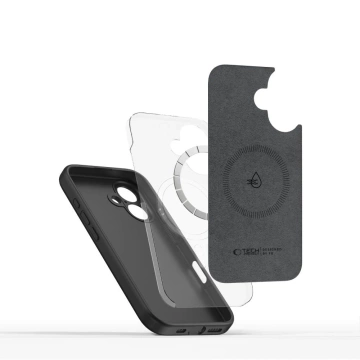 Etui Tech-Protect Liquid Silicone MagSafe iPhone 16 Schwarz