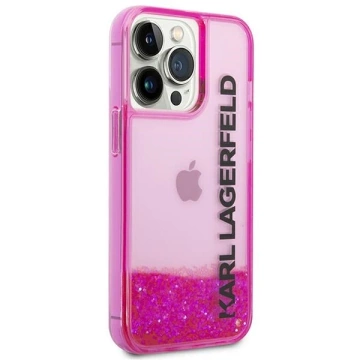 Etui Karl Lagerfeld KLHCP14XLCKVF do iPhone 14 Pro Max 6,7" hardcase Liquid Glitter Elong różowy/pink 