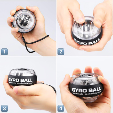 Gyro Ball Alogy Ball zum Trainieren des Handgelenks Powerball Handgriff zur Stärkung der Muskulatur Gyro Ball Schwarz