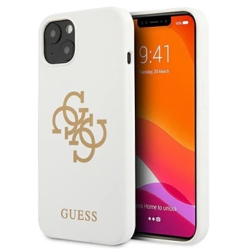 Guess GUHCP13SLS4GGWH iPhone 13 mini 5,4" biały/white Hard Case Silikon 4G Logo