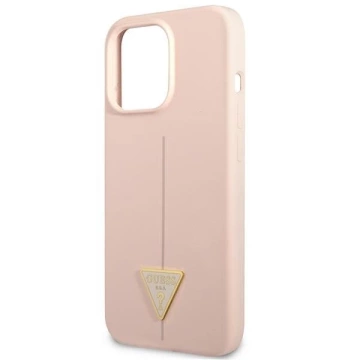 Guess GUHCP13LSLTGP iPhone 13 Pro / 13 6.1 "rosa / rosa Hardcase Silikondreieck