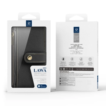 Etui do Samsung Galaxy S25 Ultra Dux Ducis Lawa Skórzane Czarne