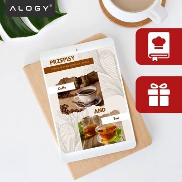 Kubek termiczny 420ml z uchwytem pokrywką na kawę herbatę stalowy zimne i ciepłe napoje Alogy Szary