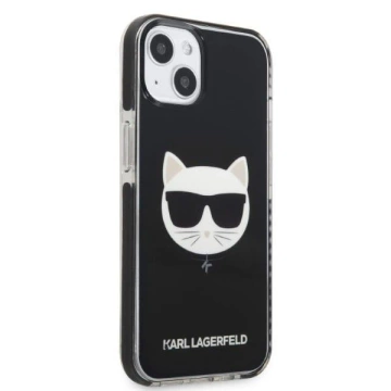 Handyschutzhülle Karl Lagerfeld KLHCP13MTPECK für Apple iPhone 13 6.1" Hardcase schwarz/schwarz Choupette Head
