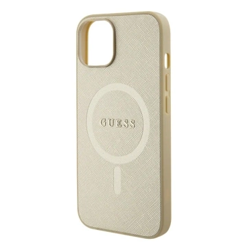 Etui Guess GUHMP15SPSAHMCB für iPhone 15 6,1" złoty/gold hardcase Saffiano MagSafe
