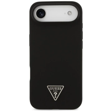 Etui Guess Silicone Triangle Logo MagSafe do iPhone 17 Air czarne