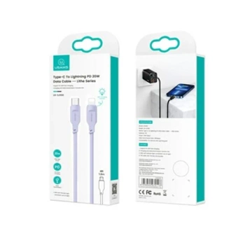USMAS USB-C auf Lightning PD Schnellladekabel 1,2 m lila