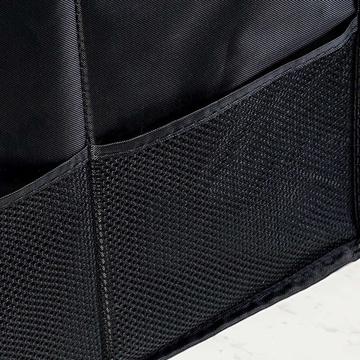 Auto Organizer Kofferraumtasche Kofferraum XXL Kofferraum 6 Taschen für Telefonbuch Getränketaschentücher Schwarz 2x Kopfstützenhalterung