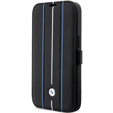 Etui BMW BMBKP14L22RVSK do Apple iPhone 14 Pro 6,1" bookcase Leather Stamp Blue Lines