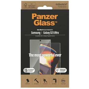Gehärtetes Glas für Samsung Galaxy S23 Ultra PanzerGlass Ultra-Wide Fit EasyAligner