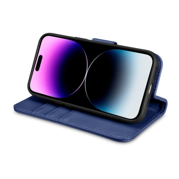 Etui na telefon iCarerWallet Case 2in1 do iPhone 14 Pro Max skórzany pokrowiec z klapką Anti-RFID