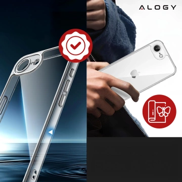 Etui do Apple iPhone 16e obudowa ochronna na telefon Alogy HybridShield™️ Case Przezroczyste