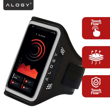 Alogy WaterProof Sport ArmBand Lauftasche, wasserdichtes Armband für Telefon 6,7 Zoll, Schwarz