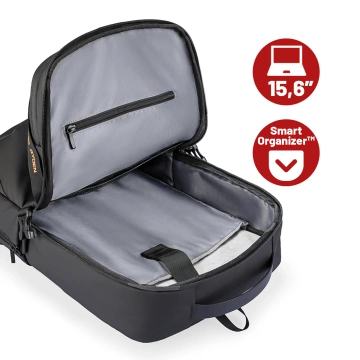 Plecak Podróżny Mark Ryden na Laptopa 15.6", Wodoodporny, Pojemny 21L, z Brelokiem na Klucze i Gwizdkiem  44 × 29 × 17 cm – Czarny