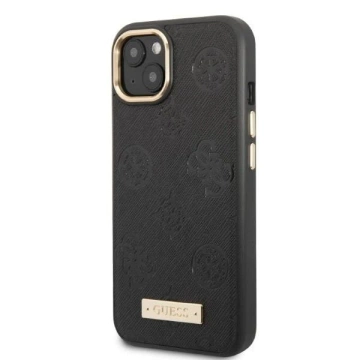 Etui Guess GUHMP13MSAPSTK do Apple iPhone 13 6,1" czarny/black hardcase Peony Logo Plate MagSafe