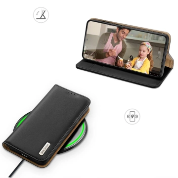 Dux Ducis Hivo Schutzhülle für Samsung Galaxy S23 Flip Cover Wallet Stand RFID Blocking Schwarz