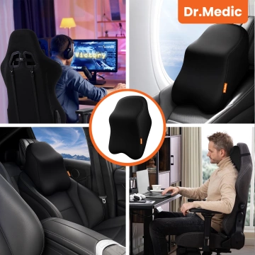 Poduszka do Samochodu pod Głowę Kark Szyję DR.MEDIC ErgoNeck™ Ergonomiczna poduszka na fotel zagłówek dla kierowcy pasażera