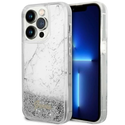Etui Guess GUHCP14LLCSGSGH do iPhone 14 Pro 6.1" hardcase Liquid Glitter Marble