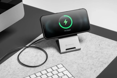Ładowarka Indukcyjna Flip Charge Qi2 MagSafe 15W USB-C Aluminiowa