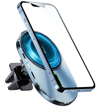 Uchwyt samochodowy na telefon ładowarka indukcyjna QI USAMS Magnetic Car Wireless Charging 15W do kratki (US-CD170) 