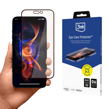 Szkło hartowane Anti-Blue Light do Apple iPhone 15 / iPhone 16 - 3mk Eye Care Protector