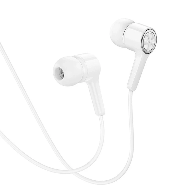HOCO Kabelgebundene Kopfhörer, Klinke 3,5 mm, mit Mikrofon M104, Weiß