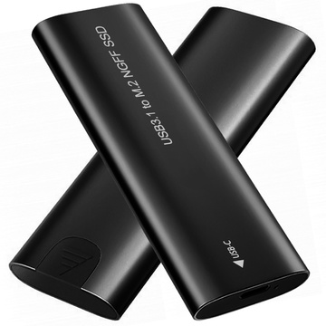Obudowa adapter dysku kieszeń na dysk SSD NGFF m.2 USB 3.1 USB-C typ-c 2230-2280mm Czarna