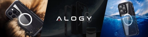 Etui Wodoodporne Alogy HydroArmor™ IP68 Case z przezroczystym tyłem Pancerna obudowa 360 do MagSafe do Apple iPhone 16 Pro