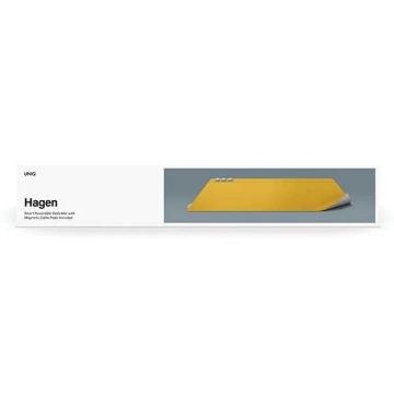 UNIQ Hagen Dwustronna Magnetyczna Podkładka na Biurko 67x35 cm Żółto-szara